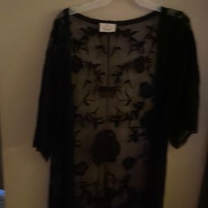 Black lace kimono